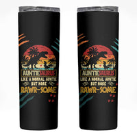Auntiesaurus Dinosaur Skinny Tumbler Auntie Saurus Family Like A Normal Auntie But More Rawr-Some - Wonder Print Shop