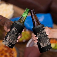 Skeleton Coffee 4 in 1 Can Cooler Tumbler Skull Skeleton Halloween Coffee Lover - Wonder Print Shop