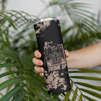 Skeleton Coffee Skinny Tumbler Skull Skeleton Halloween Coffee Lover - Wonder Print Shop