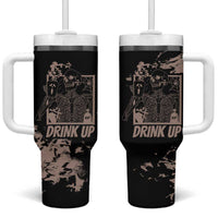 Skeleton Coffee Tumbler With Handle Skull Skeleton Halloween Coffee Lover - Wonder Print Shop