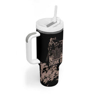 Skeleton Coffee Tumbler With Handle Skull Skeleton Halloween Coffee Lover - Wonder Print Shop