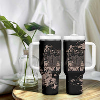 Skeleton Coffee Tumbler With Handle Skull Skeleton Halloween Coffee Lover - Wonder Print Shop