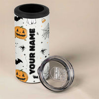 Personalized Cute Boo-Jee 4 in 1 Can Cooler Tumbler Custom Name Halloween Ghost Boujee Pumpkin Fall Cup Spooky Season Gift - Wonder Print Shop