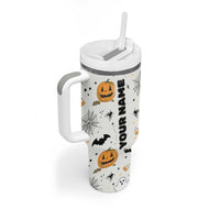 Personalized Cute Boo-Jee Tumbler With Handle Custom Name Halloween Ghost Boujee Pumpkin Fall Cup Spooky Season Gift - Wonder Print Shop