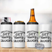 First Father's Day 4 in 1 Can Cooler Tumbler Great Dads Get Promoted To Grandpa - Wonder Print Shop
