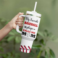Baseball Mom Tumbler With Handle My Favorite Player Calls Me Mom Mothers Day