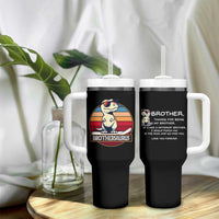 Funny Brother Gifts Tumbler With Handle I Smile Because You Are My Brother