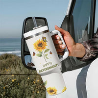 Retirement Gifts For Woman Tumbler With Handle Coworker Leaving A Wise Woman Once Said Im Outta Here Sunflower