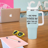 Retirement Gift For Women 2026 Tumbler With Handle A Wise Woman Once Said Im Outta Here