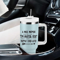 Retirement Gift For Women 2026 Tumbler With Handle A Wise Woman Once Said Im Outta Here
