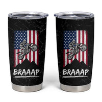 Braap Motocross Dirt Bike Tumbler Cup Braaap Vintage USA American Flag Vintage Bikers Club