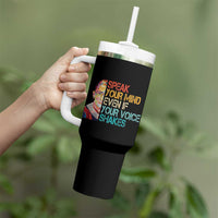 Ruth Bader Ginsburg RBG Quote Tumbler With Handle Speak Your Mind Even If Your Voice Shakes Feminist Gifts Women - Wonder Print Shop