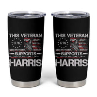 This Veteran Supports Harris 2024 Tumbler Cup American Flag 4th Of July Madam President - Wonder Print Shop