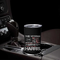 This Veteran Supports Harris 2024 Tumbler Cup American Flag 4th Of July Madam President - Wonder Print Shop