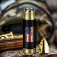 This Veteran Supports Harris 2024 Election Bullet Tumbler American Flag Eagle Grandpa Dad Gifts