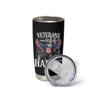 Veterans For Harris Walz 2024 Election Tumbler Cup American Flag Eagle Grandpa Dad Gifts - Wonder Print Shop