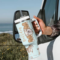 Bulldog Dog Mom Tumbler With Handle Funny Dog Lover Mothers Day Gifts