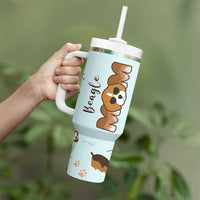 Beagle Dog Mom Tumbler With Handle Funny Dog Lover Mothers Day Gifts
