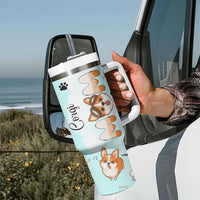 Corgi Dog Mom Tumbler With Handle Funny Dog Lover Mothers Day Gifts