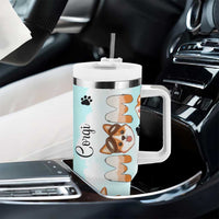 Corgi Dog Mom Tumbler With Handle Funny Dog Lover Mothers Day Gifts