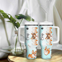 Corgi Dog Mom Tumbler With Handle Funny Dog Lover Mothers Day Gifts