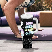 Coffee Scrubs Rubber Gloves Tumbler With Handle Funny Nurse Doctor Hospital Staff Gifts