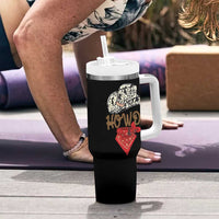 Howdy Cowboy Tumbler With Handle Retro Western Country Rodeo