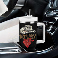 Howdy Cowboy Tumbler With Handle Retro Western Country Rodeo