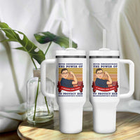 Ruth Bader Ginsburg RBG Tumbler With Handle Never Underestimate The Power Of A Grandma Who Votes Feminist Gifts Women - Wonder Print Shop
