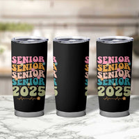 Senior 2025 Tumbler Cup Class of 2025 Graduation Back To School Graduate Retro Groovy - Wonder Print Shop