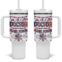 Doctor Gifts Tumbler With Handle Funny 4th of July Patriotic Doctor