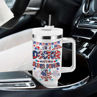 Doctor Gifts Tumbler With Handle Funny 4th of July Patriotic Doctor