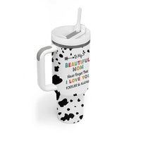 Mothers Day Mom Gifts Tumbler With Handle I Love You Mom Gift From Daughter Son Cow Print