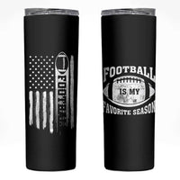 Football Skinny Tumbler Game Day Football Is My Favorite Season Sport Team US American Flag Patriotic - Wonder Print Shop