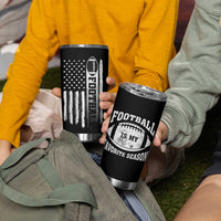 Football Tumbler Cup Game Day Football Is My Favorite Season Sport Team US American Flag Patriotic - Wonder Print Shop