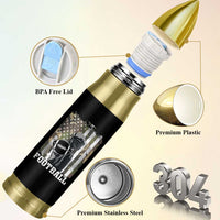 Football Players Bullet Tumbler Camo US American Flag Game Day Sport Team Vintage Patriotic