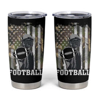 Football Players Tumbler Cup Camo US American Flag Game Day Sport Team Vintage Patriotic - Wonder Print Shop