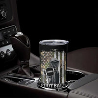 Football Players Tumbler Cup Camo US American Flag Game Day Sport Team Vintage Patriotic - Wonder Print Shop