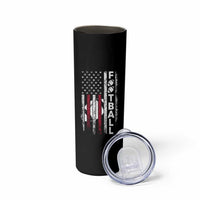 Football American Flag Skinny Tumbler Game Day Sport Team Vintage Patriotic - Wonder Print Shop