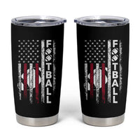 Football American Flag Tumbler Cup Game Day Sport Team Vintage Patriotic - Wonder Print Shop