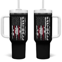 Football American Flag Tumbler With Handle Game Day Sport Team Vintage Patriotic - Wonder Print Shop