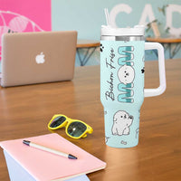 Bichon Frise Dog Mom Tumbler With Handle Mothers Day Gift For Dog Lovers Owners Women