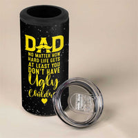Fathers Day Dad 4 in 1 Can Cooler Tumbler from Daughter Son Wife for Papa Stepdad Galaxy