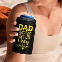 Fathers Day Dad 4 in 1 Can Cooler Tumbler from Daughter Son Wife for Papa Stepdad Galaxy