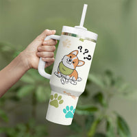 Dog Mom Gifts Tumbler With Handle Best Fcking Dog Mom Ever Corgi Gag Gifts For New Puppy Fur Baby Owners