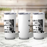 Gun Lovers Gifts For Women Tumbler Cup Girls Just Want To Have Guns American Flag