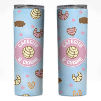 Cafecito & Chisme Skinny Tumbler Concha Pun Gift Mexican Themed Gifts in Spanish - Wonder Print Shop