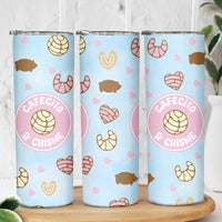 Cafecito & Chisme Skinny Tumbler Concha Pun Gift Mexican Themed Gifts in Spanish - Wonder Print Shop