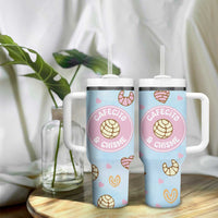 Cafecito & Chisme Tumbler With Handle Concha Pun Gift Mexican Themed Gifts in Spanish - Wonder Print Shop