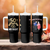 50th Wedding Anniversary For Couples Tumbler With Handle 50 Years Of Being Mr Right Parents Golden Anniversary Gifts